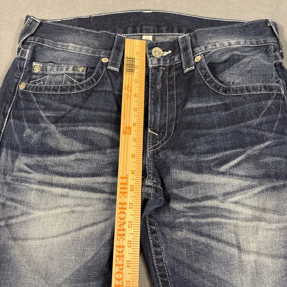 True Religion Super QT Straight NAT 34x33 SN Jean Pockets Heavy Stitch WHISKERs